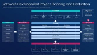 Software development best practice tools development project planning and evaluation