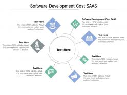 Software development cost saas ppt powerpoint presentation infographics designs download cpb