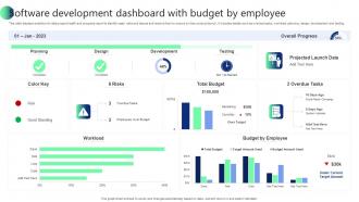 Software Development Dashboard With Budget By Employee