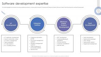 Software Development Expertise Software Products And Services Company Profile