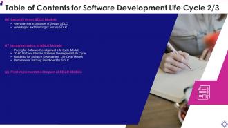 Software Development Life Cycle It Table Of Contents