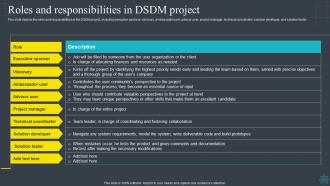 Software Development Methodologies Roles And Responsibilities In DSDM Project