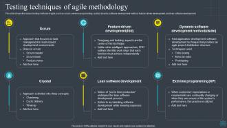 Software Development Methodologies Testing Techniques Of Agile Methodology
