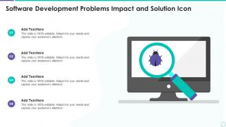 Software Development Problems Impact And Solution Icon