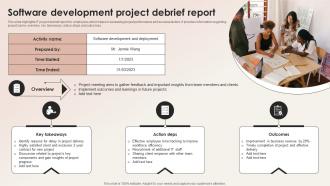 Software Development Project Debrief Report