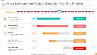 Software Development Project Execution Planning Timeline
