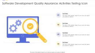 Software development quality assurance activities testing icon