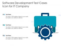 Software development test cases icon for it company