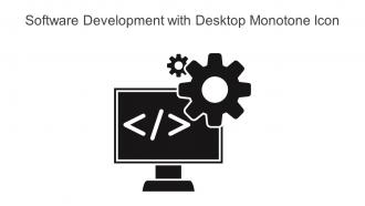 Software Development With Desktop Monotone Icon In Powerpoint Pptx Png And Editable Eps Format