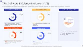 Software Efficiency Indicators Planning And Implementation Of Crm Software