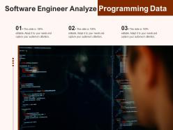 Software engineer analyze programming data
