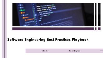 Software Engineering Best Practices Playbook PPT Mockup AT