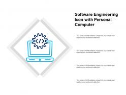 Software Engineering Icon With Personal Computer