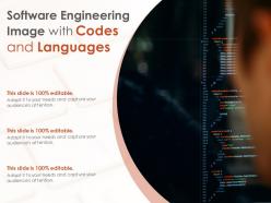 Software engineering image with codes and languages