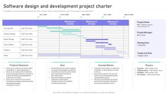 Software Engineering Playbook Design And Development Project Charter