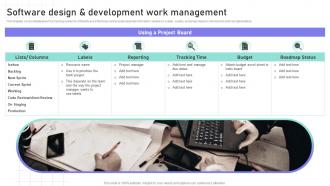 Software Engineering Playbook Software Design And Development Work Management