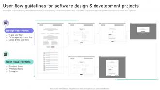 Software Engineering Playbook User Flow Guidelines For Software Design And Development Projects