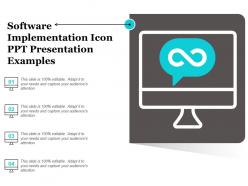 Software implementation icon ppt presentation examples