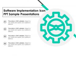 Software implementation icon ppt sample presentations