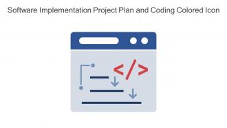 Software Implementation Project Plan And Coding Colored Icon In Powerpoint Pptx Png And Editable Eps Format
