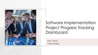 Software Implementation Project Progress Tracking Dashboard PPT Information AT