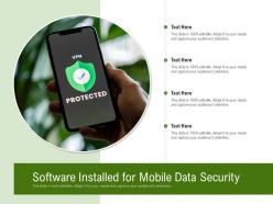 Software Installed For Mobile Data Security