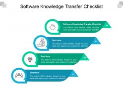 Software knowledge transfer checklist ppt powerpoint presentation ideas infographic template cpb