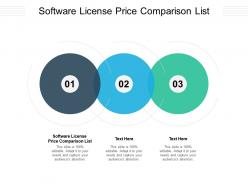 Software license price comparison list ppt powerpoint presentation designs download cpb