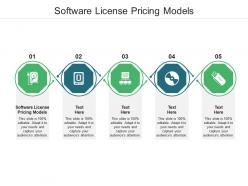 Software license pricing models ppt powerpoint presentation infographics summary cpb