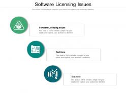 Software licensing issues ppt powerpoint presentation gallery graphics cpb