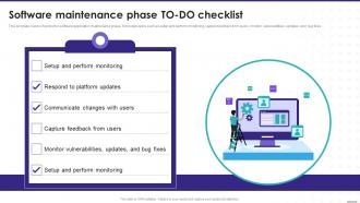 Software Maintenance Phase To Do Checklist Enterprise Software Playbook
