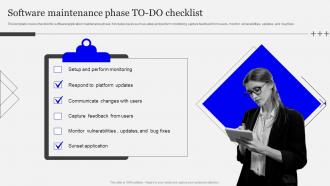 Software Maintenance Phase To Do Checklist Playbook Designing Developing Software