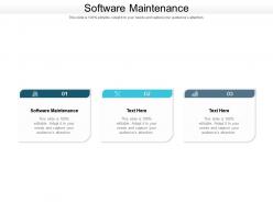 Software maintenance ppt powerpoint presentation infographics topics cpb