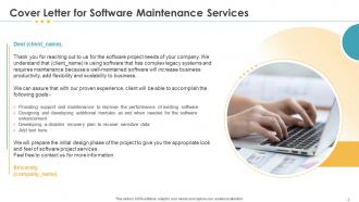 Software maintenance project proposal powerpoint presentation slides