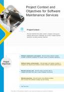 Software Maintenance Project Proposal Project Context And Objectives One Pager Sample Example Document