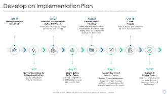 Software process improvement develop an implementation plan