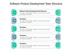Software product development team structure ppt powerpoint presentation portfolio deck cpb