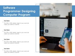 Software programmer designing computer program