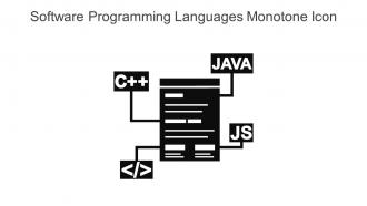 Software Programming Languages Monotone Icon In Powerpoint Pptx Png And Editable Eps Format