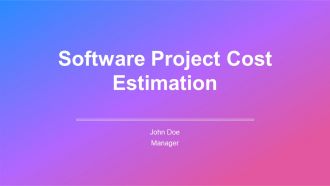 Software Project Cost Estimation PPT Graphics AT