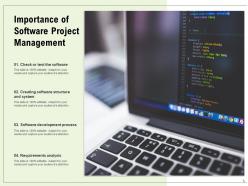Software project management functions icon importance structure process