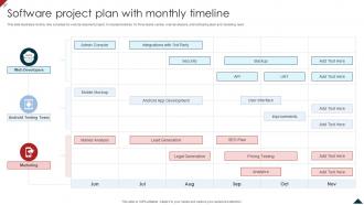 Software Project Plan With Monthly Timeline