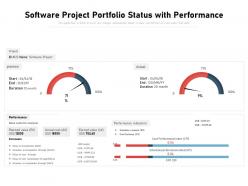 Software Project Portfolio Status With Performance