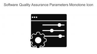 Software Quality Assurance Parameters Monotone Icon In Powerpoint Pptx Png And Editable Eps Format