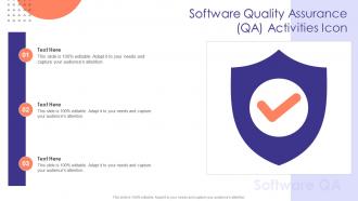 Software Quality Assurance QA Activities Icon