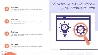 Software Quality Assurance QA Techniques Icon