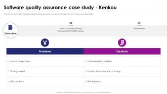 Software Quality Assurance Upgradation Proposal Case Study Kenkou