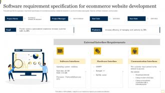 Software Requirement Specification For Ecommerce Website Development
