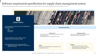 Software Requirement Specification For Supply Chain Management System