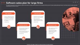Software Sales Plan For Large Firms